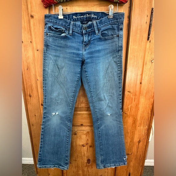 Levi’s 522 Ultra Low Boot Cut Jeans Distressed Pre-Loved Size 4/27 Relaxed Fit - Picture 1 of 10